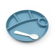Plastic Food Plates / Biodegradable 5 Compartment Plate With Spoon for Food Snacks / Nuts / Desserts Plates for Kids, Reusable Plates for Outdoor, Camping, BPA-free (1 Pc) - dailyneed.life
