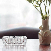Square Glass Misti Crystal Quality Cigar Cigarette Ashtray Round Tabletop for Home Office Indoor Outdoor Home Decor - dailyneed.life