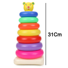 Plastic Baby Kids Teddy Stacking Ring Jumbo Stack Up Educational Toy 7pc - dailyneed.life