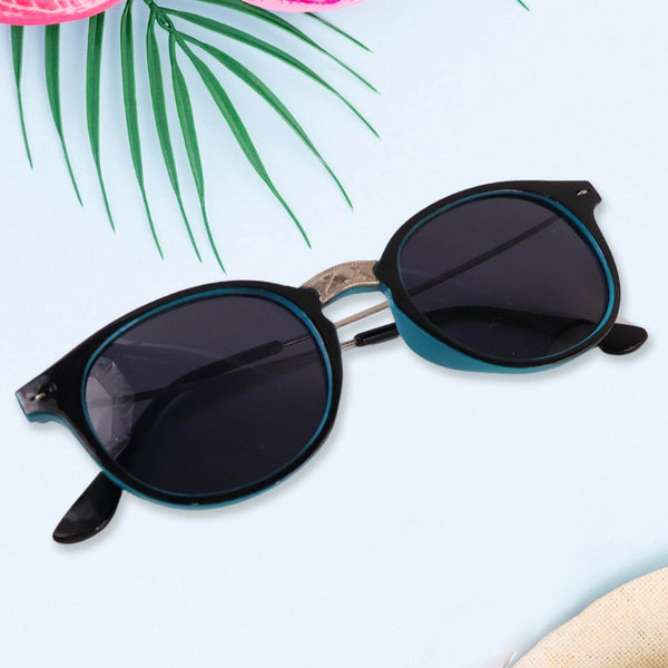 Sky Blue UV Protected Round Sunglasses, classic Sunglasses for Men & Women, Lightweight - dailyneed.life