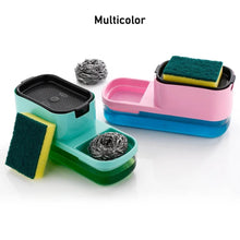 2 in 1 Plastic Dish Soap Liquid Dispenser Sponge Holder ,Sabudani (1 Set) - dailyneed.life
