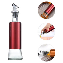 Glass Oil Dispenser with Plastic Covering, Oil and Vinegar Bottle (300 ml) - dailyneed.life