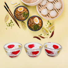 Rose glass Multipurpose Pudding / Dessert / Ice Cream Bowl Set for Home use, Home & Kitchen Serving Bowl for Sundae, Sweets, Snacks, Fruit, Pudding, Nuts or Dip, Serving Bowls 6 Medium & 1 Big Bowl (Set of 7 pc) - dailyneed.life
