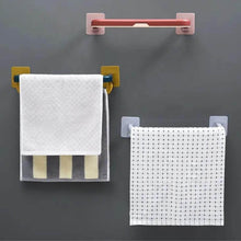 Wall-Mounted Double Bar Towel Holder with Hooks & Adjustable Folding Shelf - dailyneed.life