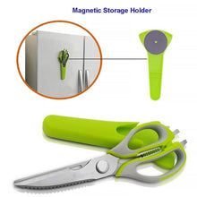 Multi-Purpose Kitchen Shears with Magnetic Holder, Stainless Steel, Red Multifunction Heavy Duty and Kitchen Scissors - dailyneed.life