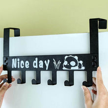 Heavy-Duty Carbon Steel Over Door Hook Rack for Towels & Coats (1 Pc, 6 Hooks) - dailyneed.life