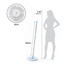 Spin Mop with Bigger Wheels and Plastic Auto Fold Handle for 360 Degree Cleaning - dailyneed.life