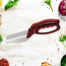 2 in 1 Kitchen Knife Scissor with Spring Locking Hinge and Chopping Board (1 Pc / With Card Packing) - dailyneed.life