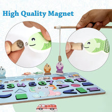 Wooden Number Puzzle Match Board and magnetic rod - dailyneed.life