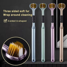 3 Sided Toothbrush, Soft Bristle Toothbrush (2 Pc Set) - dailyneed.life