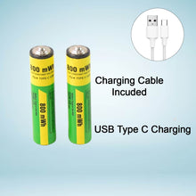 AAA Rechargeable 800 mWh Batteries With Recharging Cable (2 Pc Set) - dailyneed.life