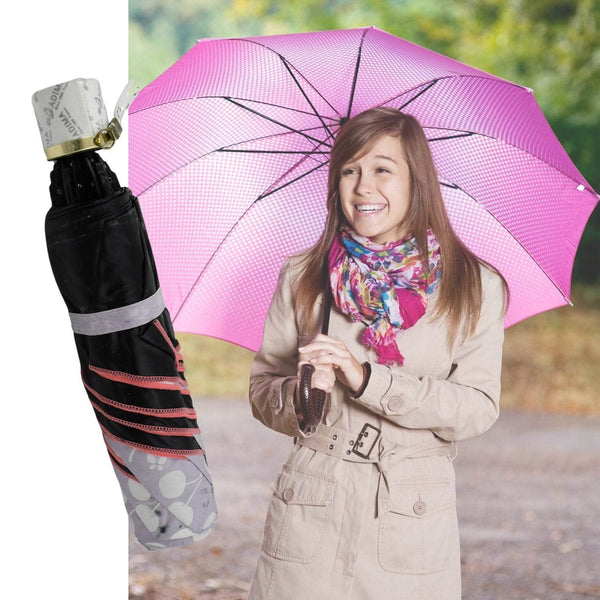 2 Fold Sun Protective Solid Foldable Outdoor Umbrella, Portable Sun, UV Protection Lightweight Rain Umbrella With Umbrella Case For Girls, Women, Men, Boys - dailyneed.life