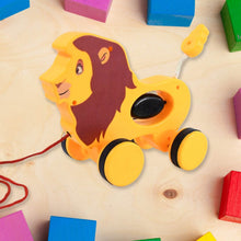 Lion Pull Along Toy, Baby Early Walking Pull Toy (1 Pc) - dailyneed.life