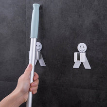 Smile Face Wall Mounted Brush & Broom Organize Holder, Hanger Storage Rack Kitchen Clip Seamless Mop Hook with Mounted Hanging (1Pc) - dailyneed.life