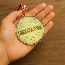 Gold Metal Medal with Tricolor Ribbon (1 Pc) - dailyneed.life