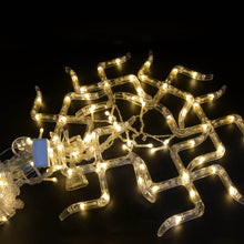 Swastik om Curtain Decorative Lights, String Lights with 12 Hanging Props138 LED, Diwali Decoration Items for Home Decor, Night Light, Room Lights for Bedroom, Balcony Decor. - dailyneed.life