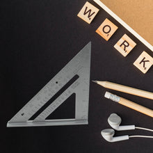 Double-Sided 45° Triangle Ruler – 7-Inch Aluminum Alloy Rafter Square for Home & Industrial Use - dailyneed.life