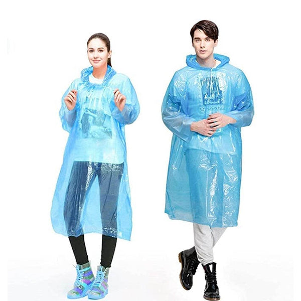 Plastic pocket sized Raincoat, Reusable Free Size Raincoat - dailyneed.life