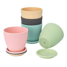 Plastic Flower Pot with Bottom Tray (5 Pcs Set) - dailyneed.life
