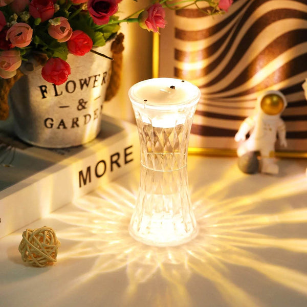 Crystal Table Lamp – Universal Soft Night Light & Study, Bedroom, Office & Children's Room, Diwali (1 Pc) - dailyneed.life