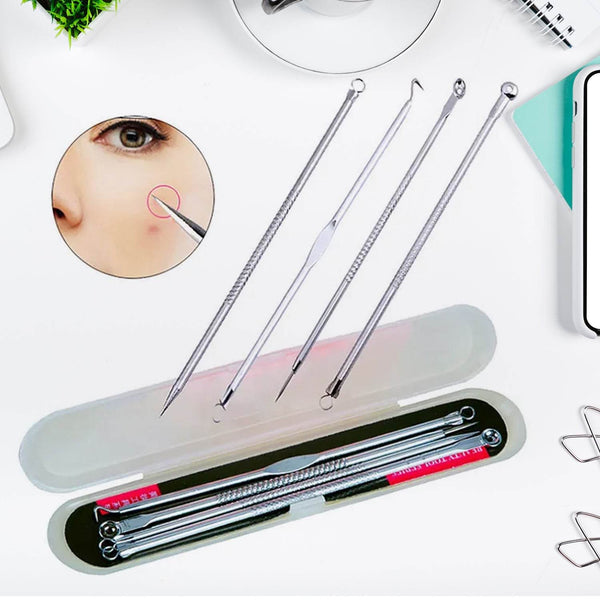 Blackhead Remover, 4-in-1 Stainless Steel Pimple Extractor Tool (1 Pc) - dailyneed.life