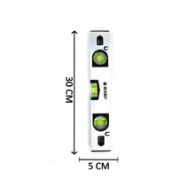 30 cm Aluminum Alloy Magnetic Torpedo Level Metric Rulers - dailyneed.life