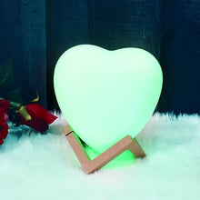 3D Heart Shape Moon Night Lamp with Plastic Stand (13 x12 Cm / 1 Pc) - dailyneed.life