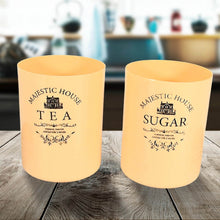 Accurate Seal Tea Sugar Coffee Container, Plastic Damru Shaped Tea, Coffee, Sugar Canisters Jar, New Airtight Food Seal Containers for Salt, Dry Fruit, Grocery 2 Section (800 ML Approx) - dailyneed.life