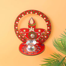 Handcrafted Wooden Decorative Diya Stand (1 Pc) - dailyneed.life