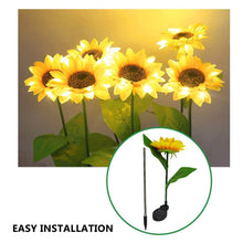 2 Pc Outdoor Solar Sunflower Lights Intelligent Light Control Waterproof Garden Landscape Stake Light - dailyneed.life