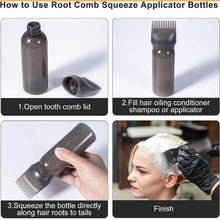 Comb Applicator Bottle, Hair Oil Applicator Bottle for Hair Dye Bottle Applicator Brush with Graduated Scale, Professional Brush Applicator Comb Hairdressing Coloring Styling Tool (1 Pc), Hair accessories - dailyneed.life