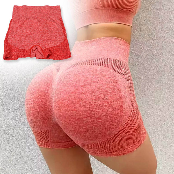 High Elastic Peach hip Lifting Yoga Shorts Women's Running Sports High Fitness Athletic Waist Yoga Workout Yoga Pants / Shorts Elastic Dress Soft Yoga Pants / Shorts - dailyneed.life