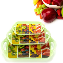 Serving Tray Set (Pack of 3 Pcs) (Small, Medium, Large) (Multicolour) - dailyneed.life