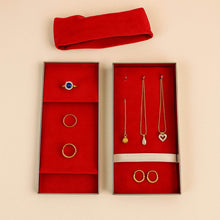 Premium Stainless Steel Velvet Lined Jewellery Storage Box with Lock and Red Interior - dailyneed.life