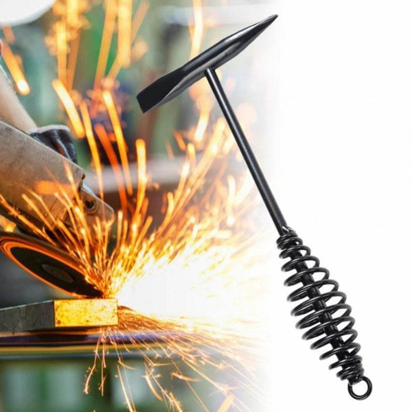 Welding Slag Removal Hammer with Coil Spring Handle | Heavy Duty Chipping Tool for Slag & Spatter Cleaning (1 Pc) - dailyneed.life