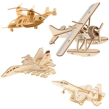 3D Wooden Aircraft Puzzle DIY Assembly Kit (Mix Design – 1 Set) - dailyneed.life