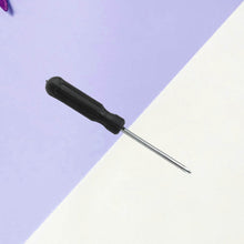 Small Pocket Size Slotted Cross Head Flat Magnetic Screwdriver, Small Slotted Screwdriver Flat Head with Black Handle for Small Appliances (1 Pc) - dailyneed.life