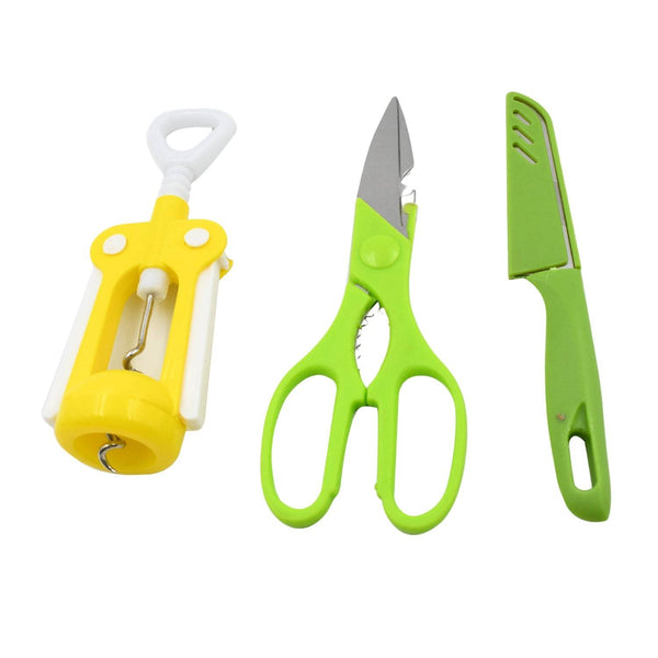 Multifunction Kitchen Tool Set – Stainless Steel & Plastic Knife and Scissors - dailyneed.life