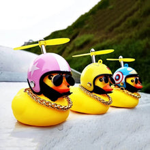 Beautiful Duck Car Ornaments Duck Bicycle Bell with Propeller Helmet (1 Pc / Mix Design) - dailyneed.life
