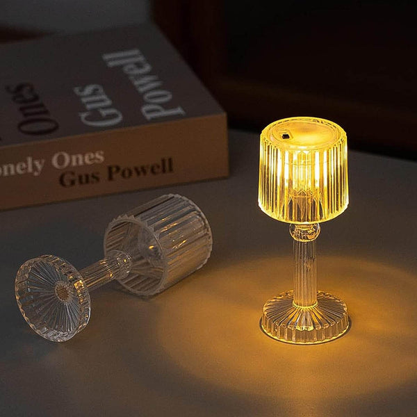 Big Acrylic LED Desk Lamps Table Lamp Portable Crystal, Diwali (1 Pc / Big) - dailyneed.life