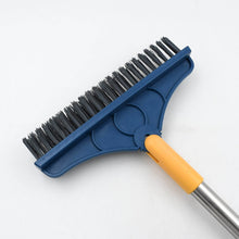 2 in 1 Cleaning Brush & Wiper , Long Handle Floor Brush, Rotatable Cleaning Brush for Bathroom, Kitchen, 120 Degree Triangular Rotating Brush Head with Wiper - dailyneed.life