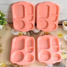 Unbreakable Plastic Food Plates / Biodegradable 5 Compartment Square Plate for Food - dailyneed.life