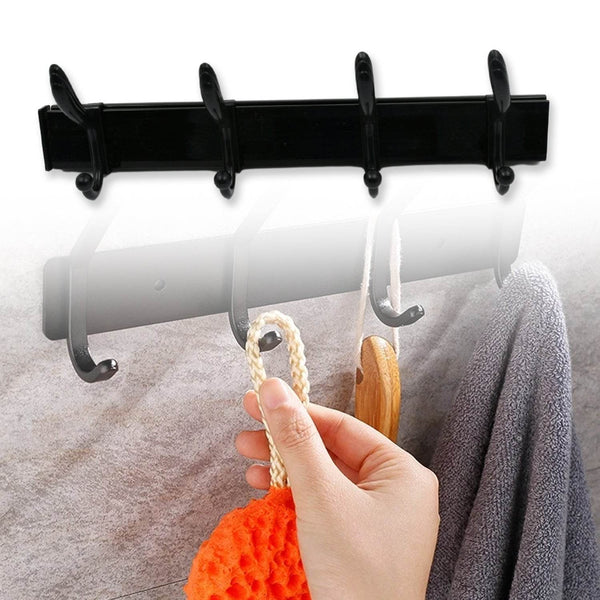 Extra Long 4-Hook Wall Coat Hanger with Eco Adhesive - dailyneed.life