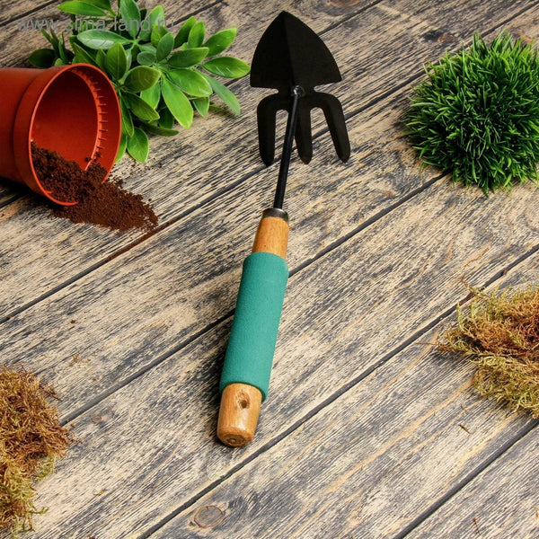2 IN 1 DOUBLE HAND HOE GARDENING TOOL WITH WOODEN HANDLE - dailyneed.life