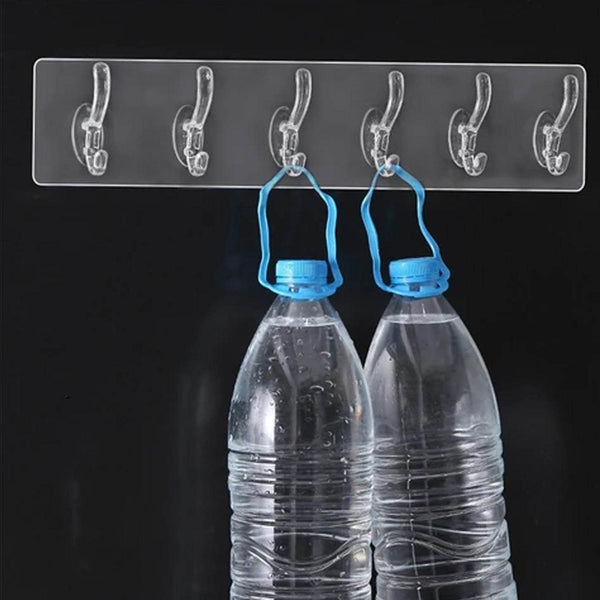 Adhesive Golden & Transparent Heavy Duty Wall Hook - dailyneed.life
