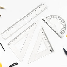 Plastic Geometry Set, Triangle Ruler Protractor Straight Ruler (4 Pcs Set) - dailyneed.life