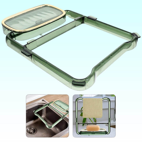 2-in-1 Self-Adhesive Towel Hanger & Soap Holder Stand (1 Pc) - dailyneed.life