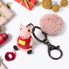 Cute Cartoon Keychain with Fluffy Pom (1 Pc / Mix Design) - dailyneed.life
