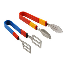 Stainless Steel Multipurpose Utility Tong / Serving Food Tongs / Tong for Kitchen and Bar / Frying, Clipping, Grilling Tong (2 Pcs Set) - dailyneed.life