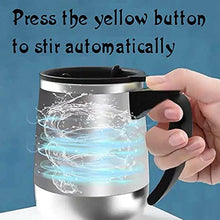 Self Stirring Mug With Lid used in all kinds of household and official places for serving drinks, coffee, any types of beverages etc. (1 Pc / 400 ML) - dailyneed.life
